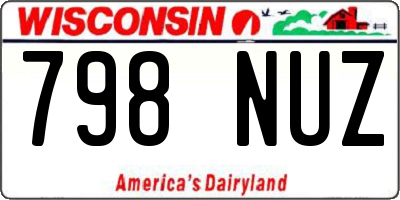 WI license plate 798NUZ