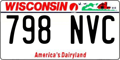 WI license plate 798NVC