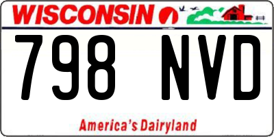 WI license plate 798NVD