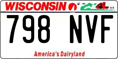 WI license plate 798NVF