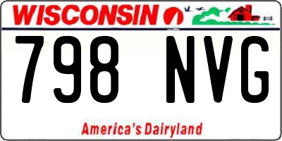 WI license plate 798NVG