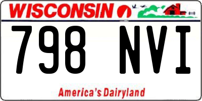 WI license plate 798NVI