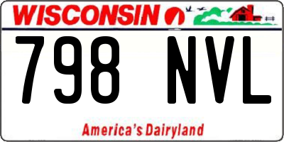 WI license plate 798NVL