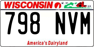 WI license plate 798NVM