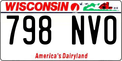 WI license plate 798NVO