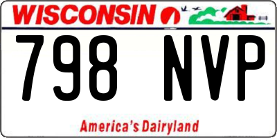 WI license plate 798NVP
