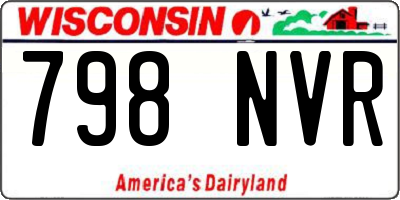 WI license plate 798NVR
