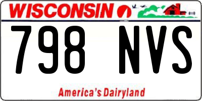 WI license plate 798NVS