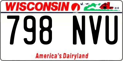 WI license plate 798NVU