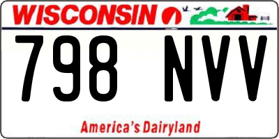 WI license plate 798NVV