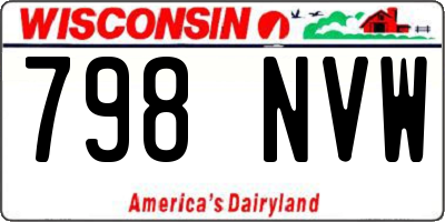 WI license plate 798NVW