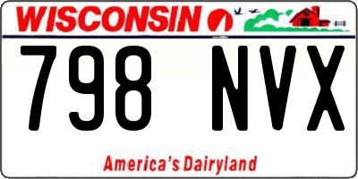 WI license plate 798NVX