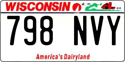 WI license plate 798NVY