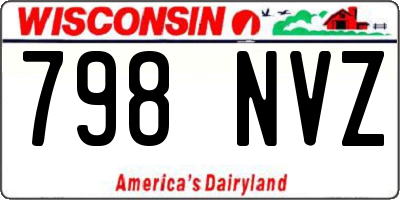 WI license plate 798NVZ