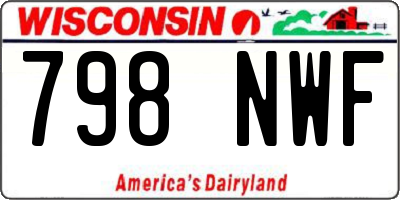 WI license plate 798NWF