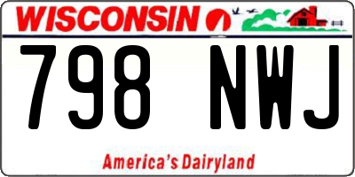 WI license plate 798NWJ
