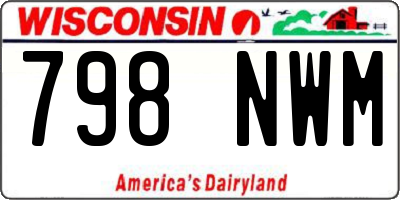 WI license plate 798NWM