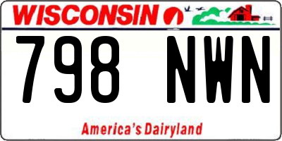 WI license plate 798NWN