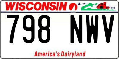 WI license plate 798NWV