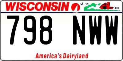 WI license plate 798NWW