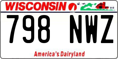 WI license plate 798NWZ