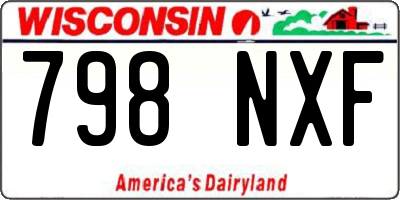 WI license plate 798NXF
