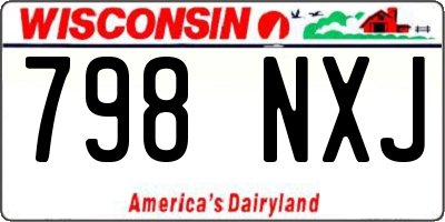WI license plate 798NXJ