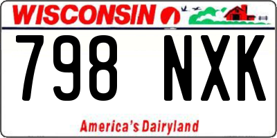 WI license plate 798NXK