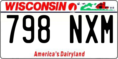 WI license plate 798NXM