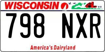 WI license plate 798NXR