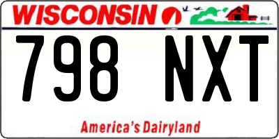 WI license plate 798NXT
