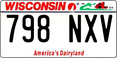 WI license plate 798NXV