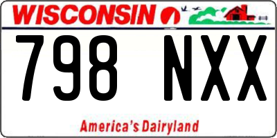 WI license plate 798NXX
