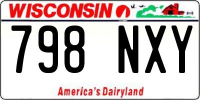 WI license plate 798NXY