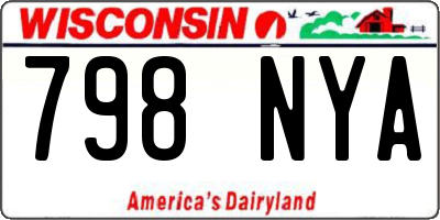 WI license plate 798NYA