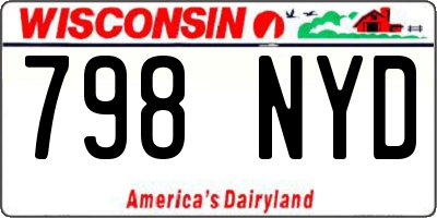 WI license plate 798NYD