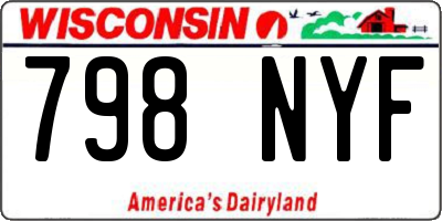 WI license plate 798NYF