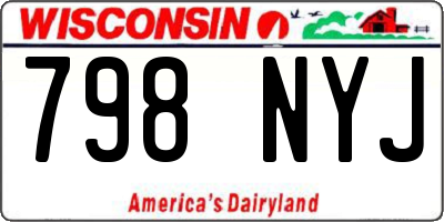 WI license plate 798NYJ