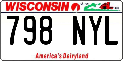 WI license plate 798NYL