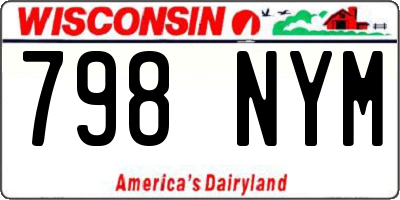 WI license plate 798NYM