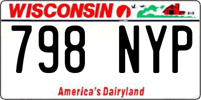 WI license plate 798NYP