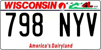 WI license plate 798NYV