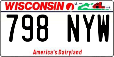 WI license plate 798NYW