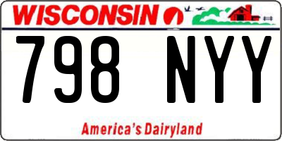 WI license plate 798NYY