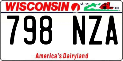 WI license plate 798NZA