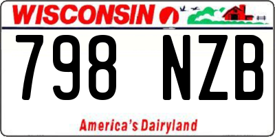 WI license plate 798NZB