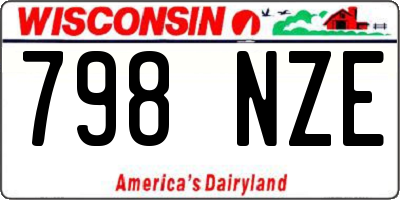 WI license plate 798NZE