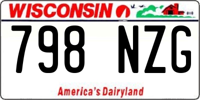 WI license plate 798NZG