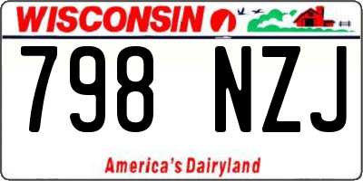 WI license plate 798NZJ