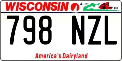 WI license plate 798NZL